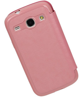 Polar Map Case Licht Roze Samsung Galaxy S4 TPU Bookcover Hoesje