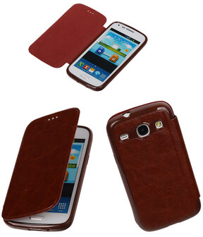 Polar Map Case Bruin Samsung Galaxy S4 TPU Bookcover Hoesje