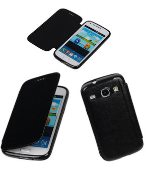 Polar Map Case Zwart Samsung Galaxy Core i8260 TPU Bookcover Hoesje