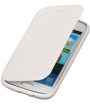 Polar Map Case Wit Samsung Galaxy Core i8260 TPU Bookcover Hoesje