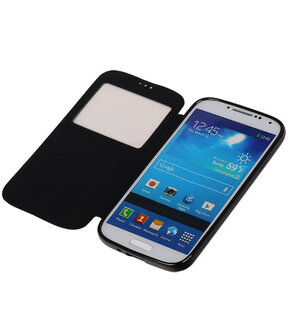 Polar View Map Case Zwart Samsung Galaxy S4 I9500 TPU Bookcover Hoesje