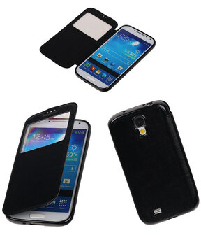 Polar View Map Case Zwart Samsung Galaxy S4 I9500 TPU Bookcover Hoesje