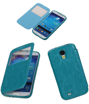Polar View Map Case Turquoise Samsung Galaxy S3 I9300 TPU Bookcover Hoesje