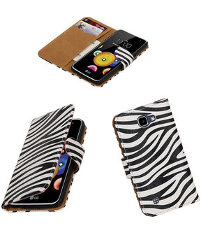 Zebra booktype cover hoesje voor LG K4