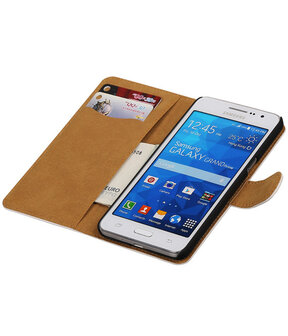 Wit Croco Samsung Galaxy Grand Prime Book/Wallet Case/Cover