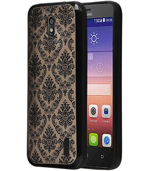 Zwart Brocant TPU back case cover hoesje voor Huawei Y625