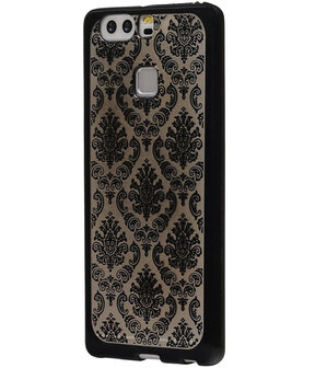 Zwart Brocant TPU back case cover hoesje voor Huawei P9