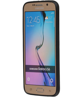 Zwart Brocant TPU back case cover hoesje voor Samsung Galaxy S6