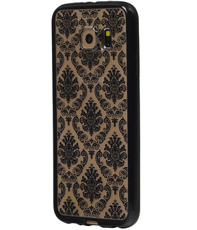 Zwart Brocant TPU back case cover hoesje voor Samsung Galaxy S6