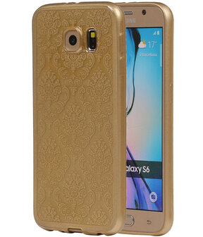 Goud Brocant TPU back case cover hoesje voor Samsung Galaxy S6