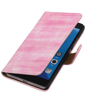 Huawei Honor 7 Booktype Wallet Hoesje Mini Slang Roze