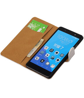 Huawei Honor 7 Croco Bookstyle Wallet Hoesje Wit