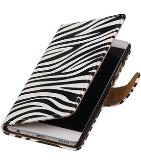 Zebra booktype wallet cover hoesje voor Huawei P9 Plus