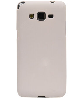 Wit Zand TPU back case cover hoesje voor Samsung Galaxy Grand Prime