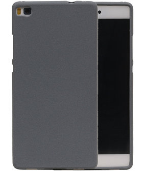 Grijs Zand TPU back case cover hoesje voor Huawei P8
