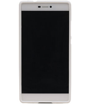 Wit Zand TPU back case cover hoesje voor Huawei P8