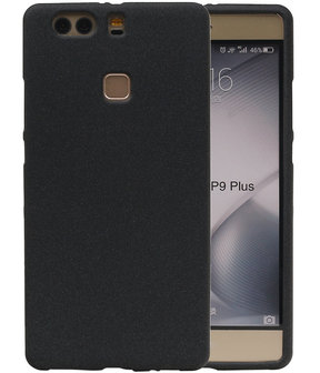 Zwart Zand TPU back case cover hoesje voor Huawei P9 Plus