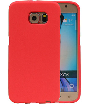 Rood Zand TPU back case cover hoesje voor Samsung Galaxy S6