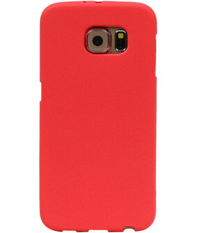 Rood Zand TPU back case cover hoesje voor Samsung Galaxy S6