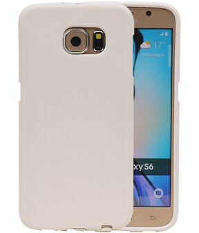 Wit Zand TPU back case cover hoesje voor Samsung Galaxy S6