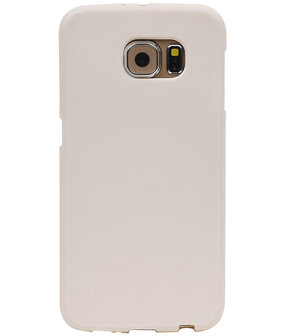 Wit Zand TPU back case cover hoesje voor Samsung Galaxy S6