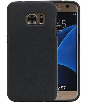 Zwart Zand TPU back case cover hoesje voor Samsung Galaxy S7