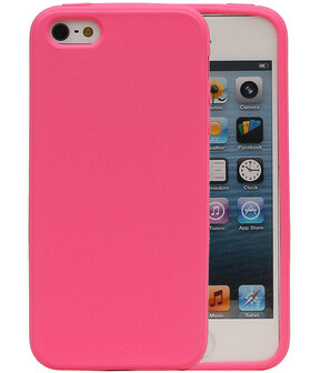 Roze Zand TPU back case cover hoesje voor Apple iPhone 5 / 5s / SE