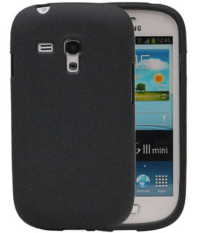 Zwart Zand TPU back case cover hoesje voor Samsung Galaxy S3 mini I8190