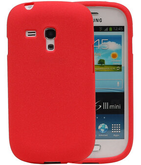 Rood Zand TPU back case cover hoesje voor Samsung Galaxy S3 mini I8190