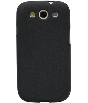 Zwart Zand TPU back case cover hoesje voor Samsung Galaxy S3 I9300