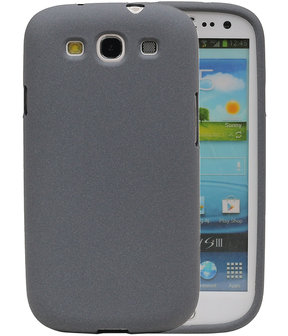 Grijs Zand TPU back case cover hoesje voor Samsung Galaxy S3 I9300