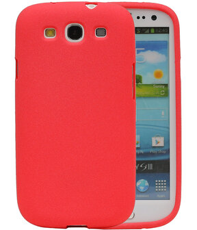 Rood Zand TPU back case cover hoesje voor Samsung Galaxy S3 I9300