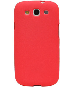 Rood Zand TPU back case cover hoesje voor Samsung Galaxy S3 I9300