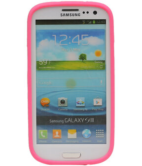 Roze Zand TPU back case cover hoesje voor Samsung Galaxy S3 I9300