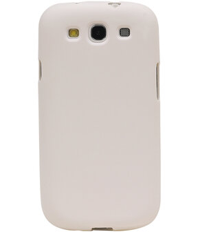 Wit Zand TPU back case cover hoesje voor Samsung Galaxy S3 I9300