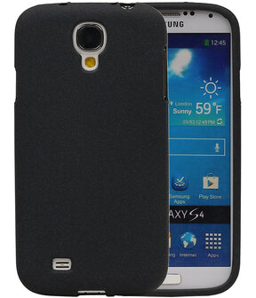 Zwart Zand TPU back case cover hoesje voor Samsung Galaxy S4 I9500