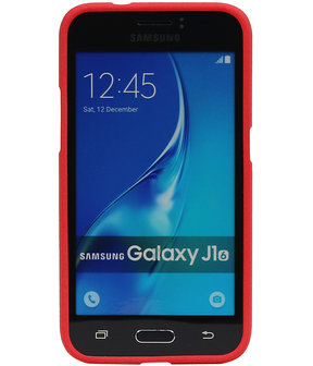 Rood Zand TPU back case cover hoesje voor Samsung Galaxy J1 2016