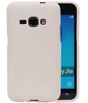 Wit Zand TPU back case cover hoesje voor Samsung Galaxy J1 2016