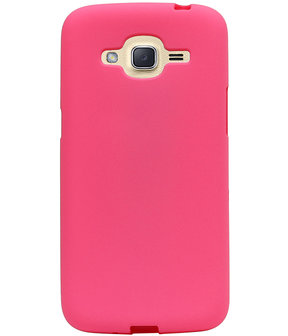 Roze Zand TPU back case cover hoesje voor Samsung Galaxy J2 2016