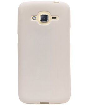 Wit Zand TPU back case cover hoesje voor Samsung Galaxy J2 2016