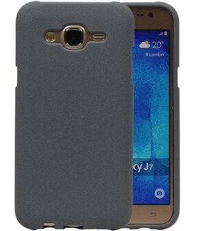 Grijs Zand TPU back case cover hoesje voor Samsung Galaxy J7
