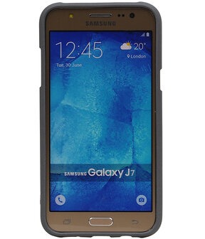 Grijs Zand TPU back case cover hoesje voor Samsung Galaxy J7