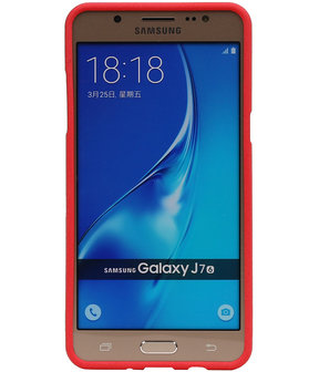 Rood Zand TPU back case cover hoesje voor Samsung Galaxy J7 2016