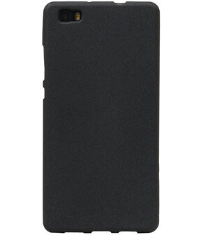 Zwart Zand TPU back case cover hoesje voor Huawei P8 Lite