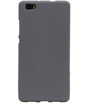 Grijs Zand TPU back case cover hoesje voor Huawei P8 Lite