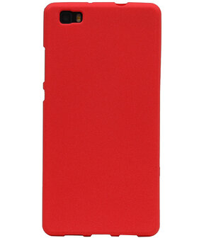 Rood Zand TPU back case cover hoesje voor Huawei P8 Lite