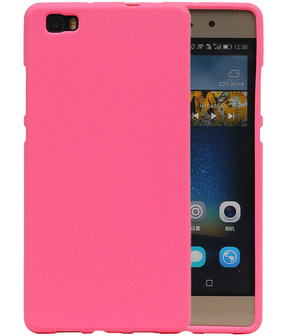 Roze Zand TPU back case cover hoesje voor Huawei P8 Lite