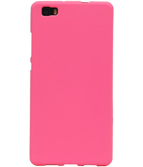 Roze Zand TPU back case cover hoesje voor Huawei P8 Lite