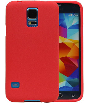 Rood Zand TPU back case cover hoesje voor Samsung Galaxy S5