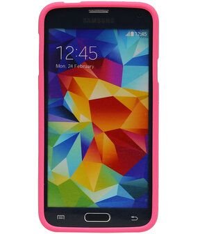 Roze Zand TPU back case cover hoesje voor Samsung Galaxy S5